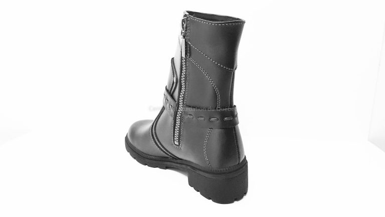 Bottes De Moto En Cuir Véritable Pour Femme QUEEN HELENA - Modèle S277 - Hauteur Jambe 28,5 Cm, Talon 5 Cm