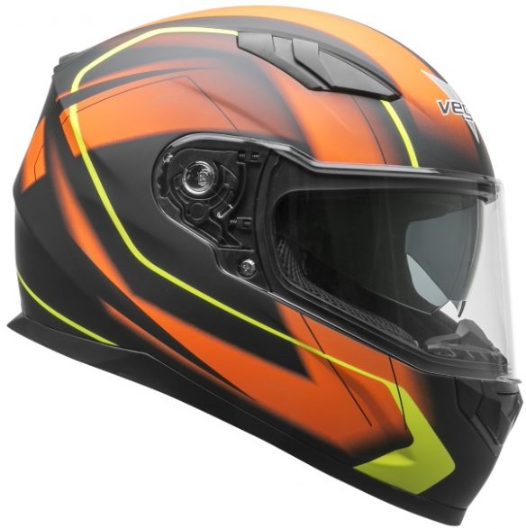 casque de moto, scooter et vtt slinger - rs1 hi-vis orange slinger graphic