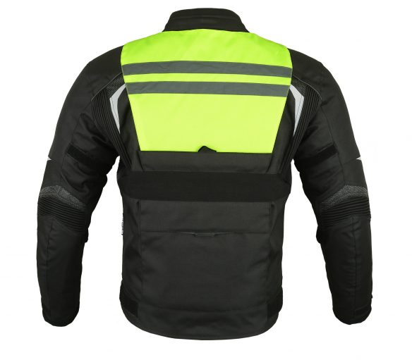 altimate Mens Daily Urban Touring Motorcycle Jacket “Green Flash”-front