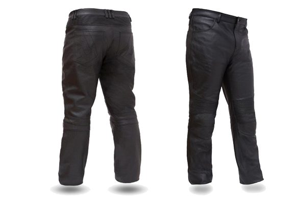 Pantalon Smart en cuir véritable de moto (homme)