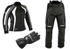 Trio vetements de moto
