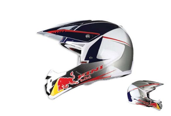 Casque motocross fibre de carbone KINI Red Bull COMPOSITE ultraléger.