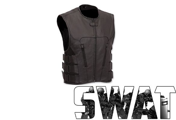 Veste en cuir sans manche - Swat Tactical