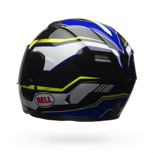 Bell-Qualifier-DLX-Street-Helmet-Torque-Blue-Yellow-B-L-3-4