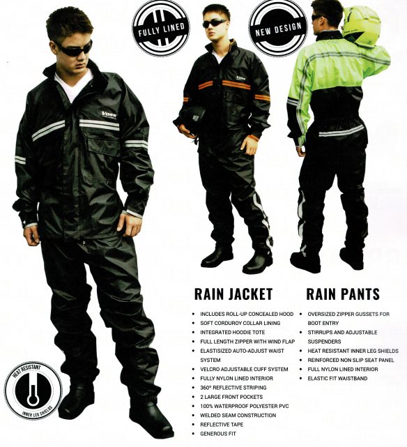 Blouson et pantalon protection par temps de pluie
