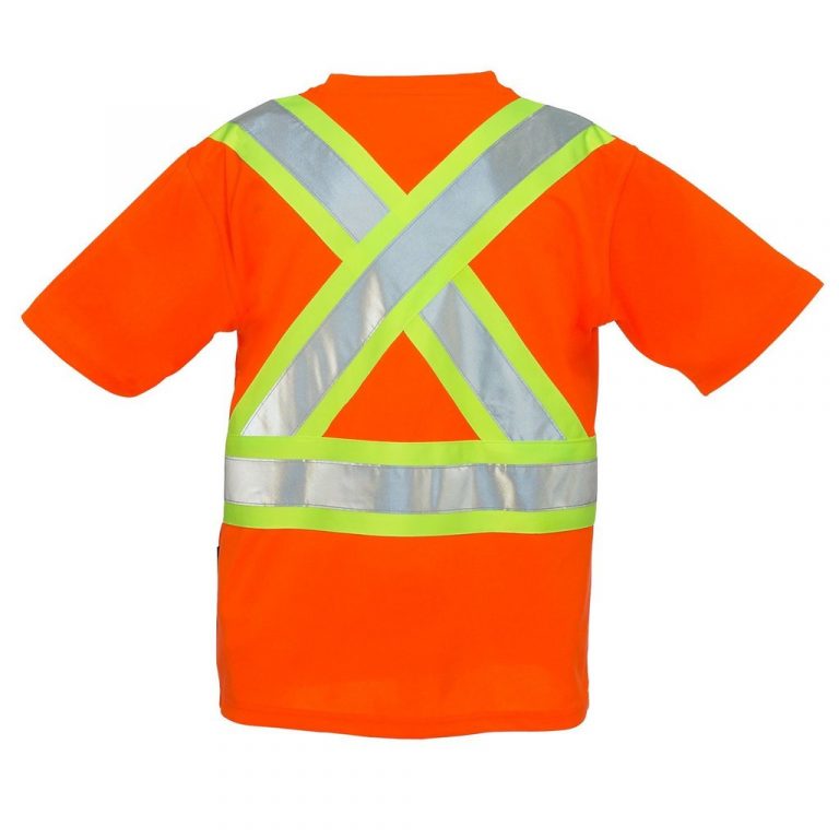 T-shirt Réfléchissant Haute Visibilité Homme Manches Longues - Maille Respirante Workwear - Orange/Jaune
