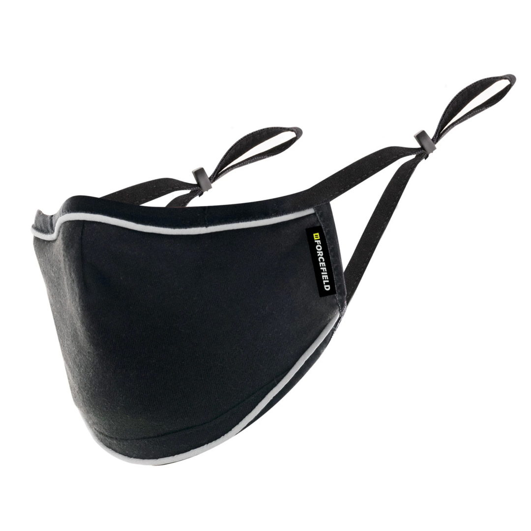 Masque Tissu Réutilisable Avec Valve - Noir - Lavable - Respirant - Taille Unique Homme/Femme