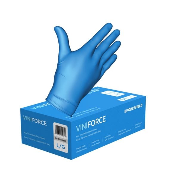 Gants d'examen jetables en nitrile / vinyle ViniForce (caisse de 1000 gants)