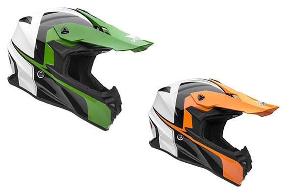 Casque de motocross nouvelle collection VF1 Off Road Stinger Hi-Vis Green-Orange