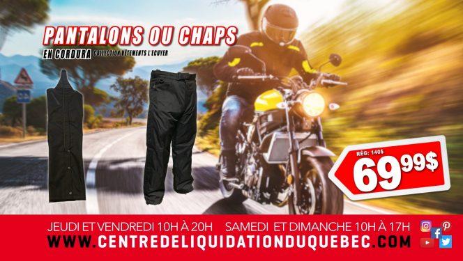 Promotions Vêtements Moto - Centre de Liquidation du Québec - Avril - 2023