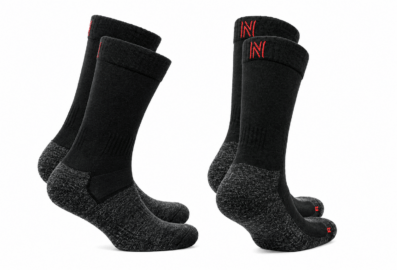 Bas unisexes en laine mérinos coussinés Norfolk Leonardo – 2 paires