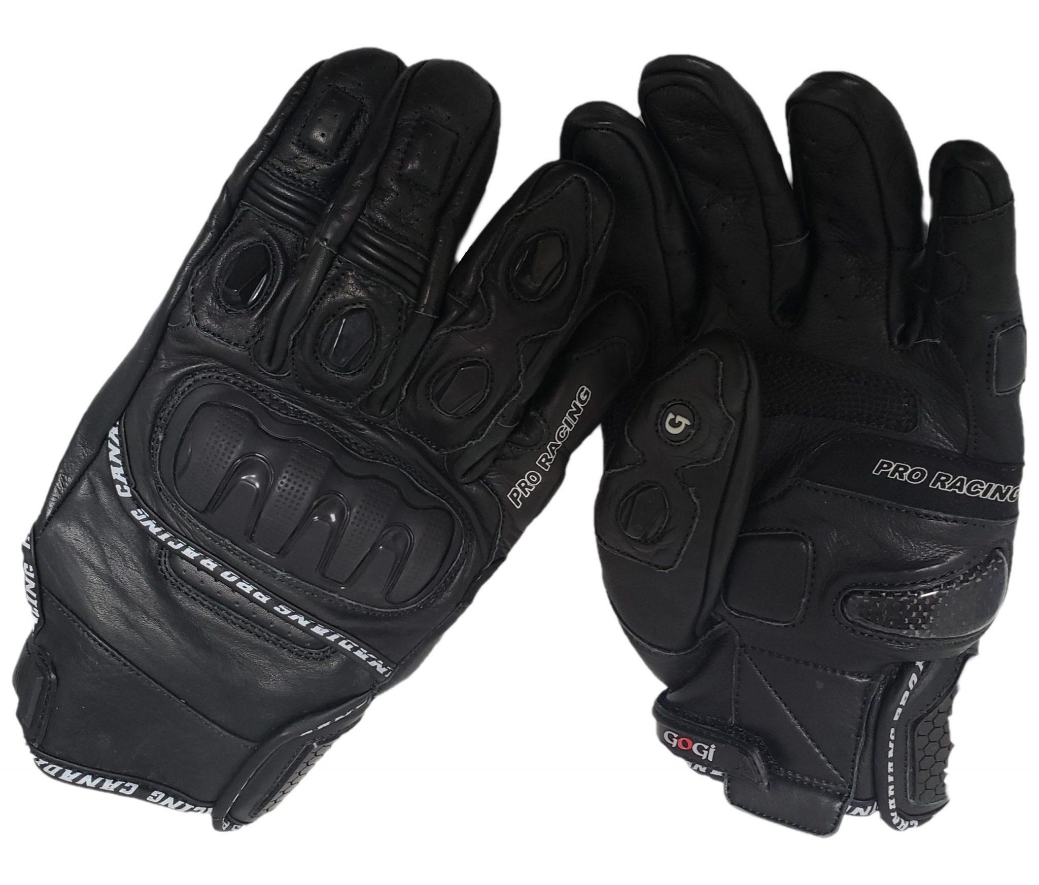 PROANTI Gants Moto Racing Pro Cuir Vachette Taille XL - Protections Renforcées