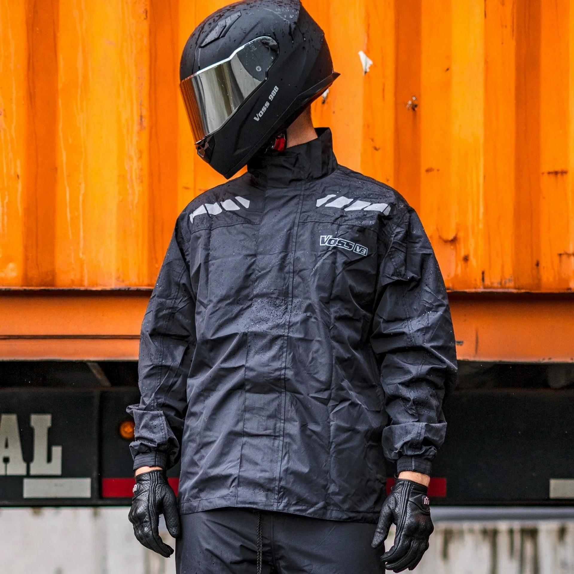 Combinaison De Pluie RIDEIRON Pour Moto Et Vélo - Veste + Pantalon Imperméable 15000 Mm, Réfléchissant, Léger
