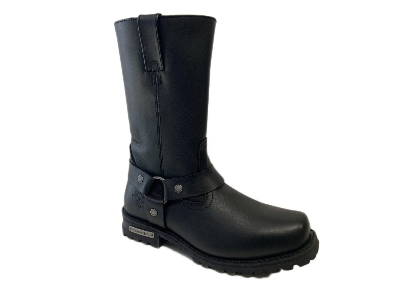 Bottes Moto Bruno Marc Pour Hommes - Style Classique Derby Avec Sangle Métal - Confort Et Protection