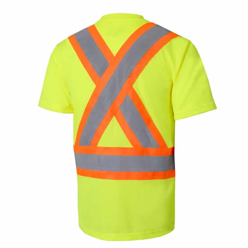 T-Shirt Haute Visibilité Homme Grandes Tailles Avec Bandes Réfléchissantes - Manches Courtes