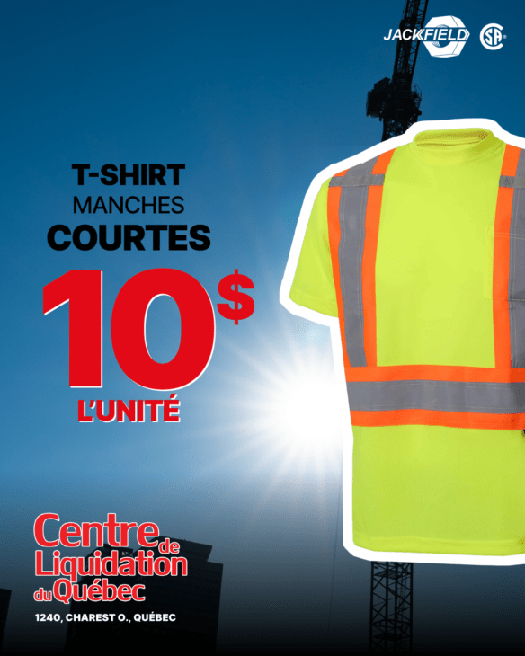 T-shirt à Manches Courtes avec Bandes Réfléchissantes – Confort et Sécurité
