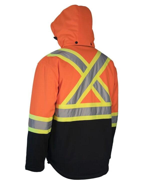 Veste chauffante softshell hivernale haute visibilité