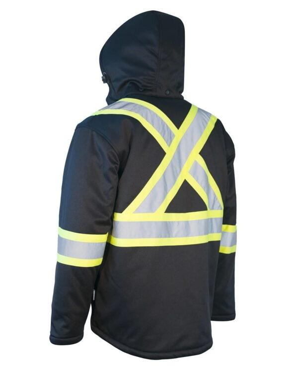 Veste chauffante softshell hivernale haute visibilité