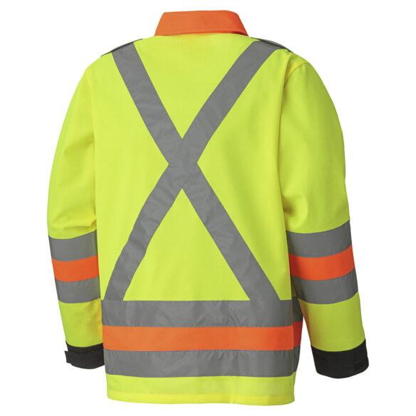 Manteau de signaleur haute visibilité respirant – CSA Z96 et MTQ avec bandes réfléchissantes