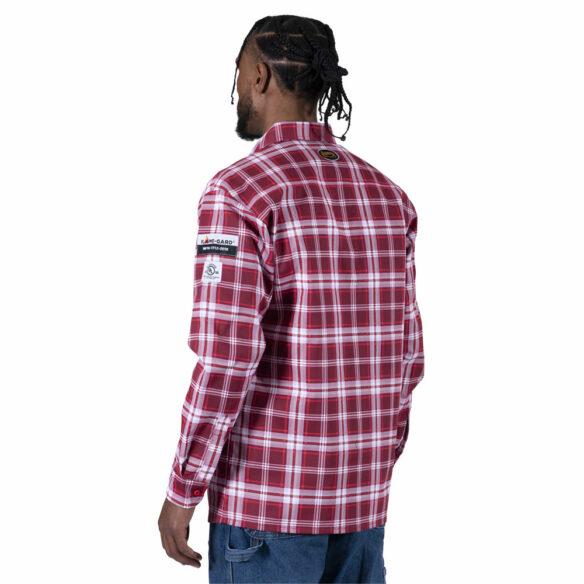 Chemise FR ARC 10 cal plaid en coton – CSA Z462, NFPA 70E, ignifuge