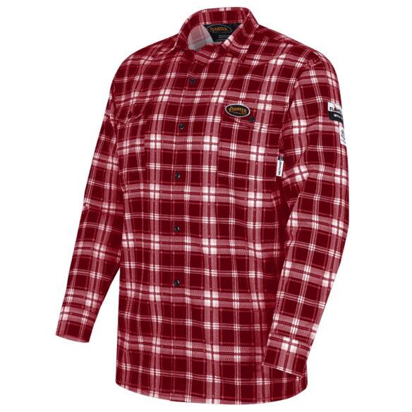 Chemise FR ARC 10 cal plaid en coton – CSA Z462, NFPA 70E, ignifuge