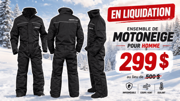 Ensemble motoneige homme Angora Pro – Imperméable, isolé et coupe-vent haute performance