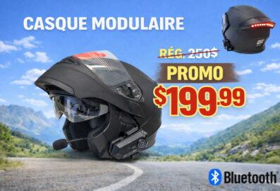 Casque modulaire moto et VTT BFR-170 avec Bluetooth – DOT, LED arrière et visière solaire