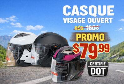 Casque moto et VTT visage ouvert 705 – DOT, visière longue et pare-soleil intégré