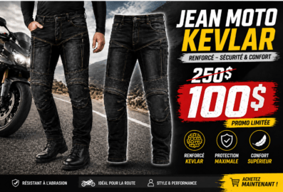 Jean de moto renforcé – sécurité & confort avec Kevlar