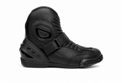 Bottes de moto sport courte en cuir imperméable