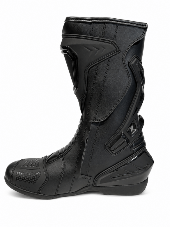 Bottes de moto sport longue en cuir imperméable