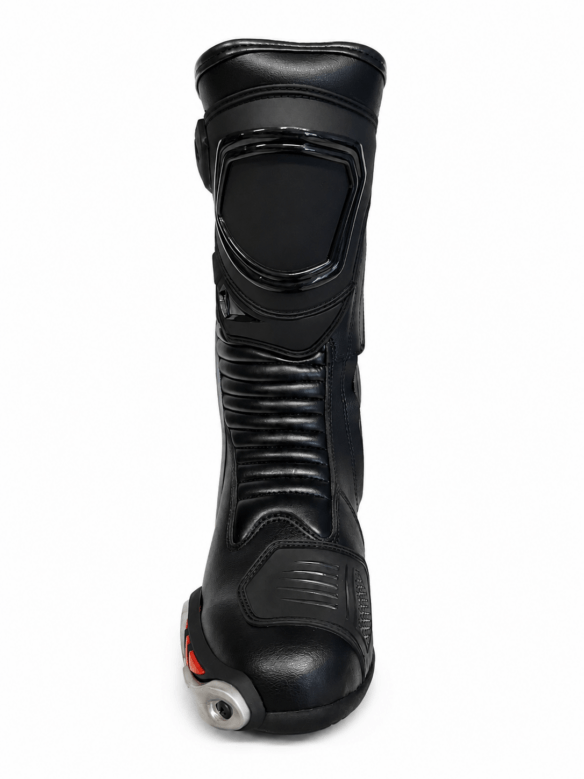 Bottes de moto sport longue en cuir imperméable