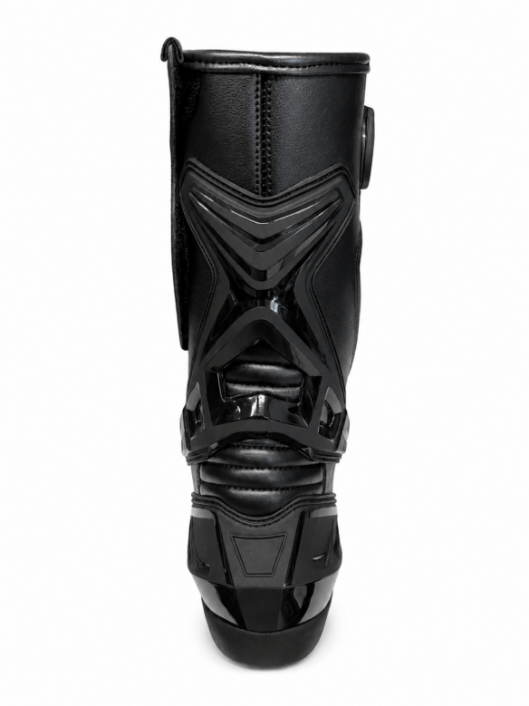 Bottes de moto sport longue en cuir imperméable