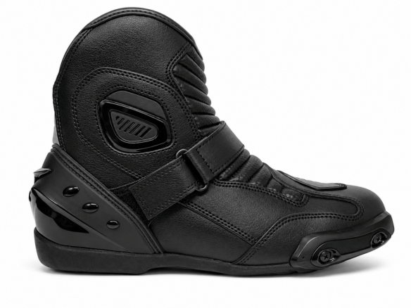 BFRXXX-1 Bottes de moto sport courte en cuir imperméable