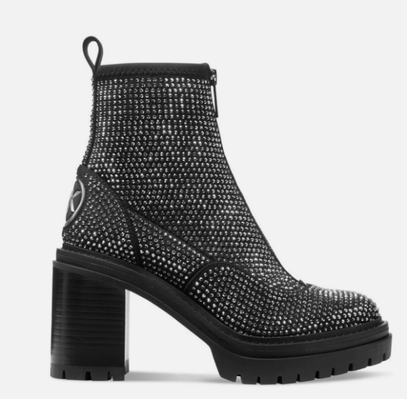 Bottillon à talon bloc pour femme Michael Kors Cyrus Zip Bottillon à talon bloc pour femme Michael Kors Cyrus Zip