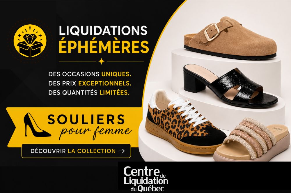 liquidation éphémère de souliers pour femmes