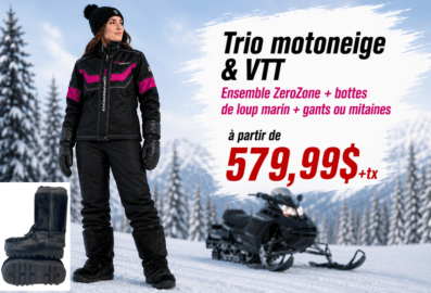 Trio motoneige & VTT – Ensemble ZeroZone + bottes de loup marin + gants ou mitaines - Femme