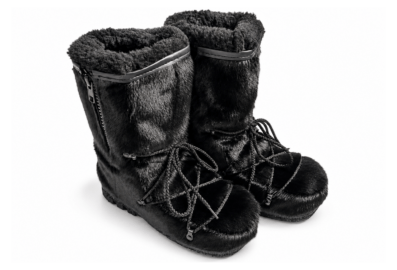 Bottes d’hiver unisexes en loup marin noir