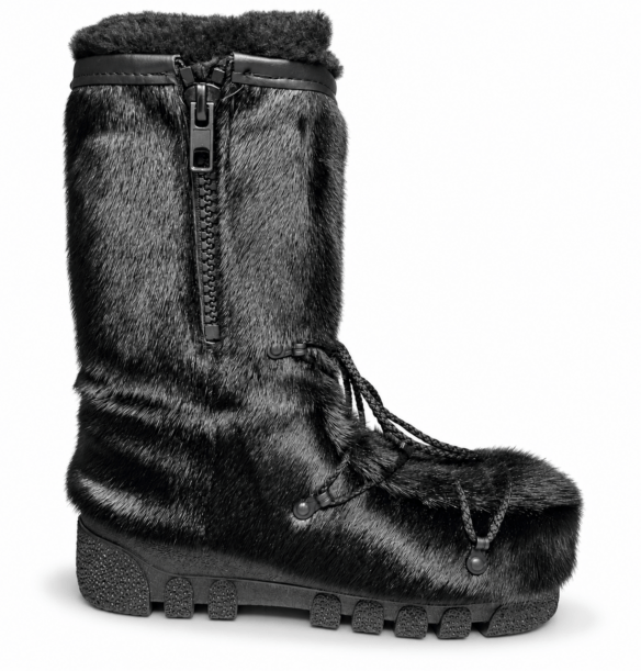Bottes d’hiver unisexes en loup marin noir Bottes d’hiver unisexes en loup marin noir