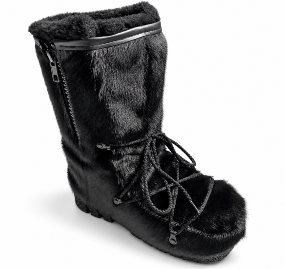 Bottes d’hiver unisexes en loup marin noir Bottes d’hiver unisexes en loup marin noir