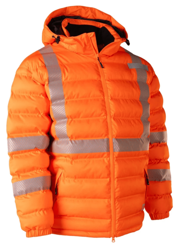 Manteau de travail matelassé doublé haute visibilité Forcefield 024-PUFSEG-OR