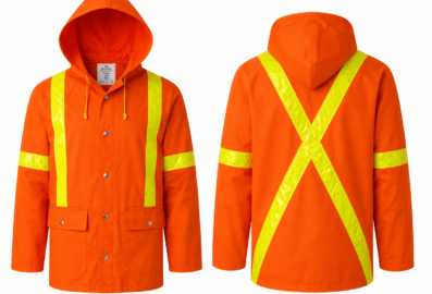 Veste de travail FR haute visibilité avec capuchon – Louis Hébert C354BEO