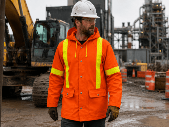 Veste de travail FR haute visibilité avec capuchon – Louis Hébert C354BEO Veste de travail FR haute visibilité avec capuchon – Louis Hébert C354BEO