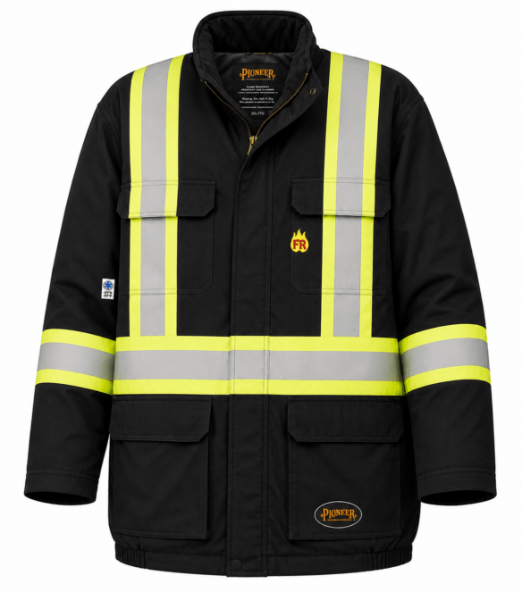Manteau de travail doublé ignifuge haute visibilité Pioneer 5523A Gen 1