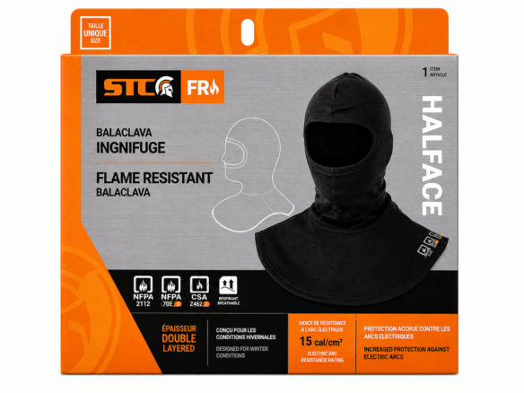 Cagoule ignifuge FR 15 cal/cm² Cat. 2 – STC Halface Cagoule ignifuge FR 15 cal/cm² Cat. 2 – STC Halface