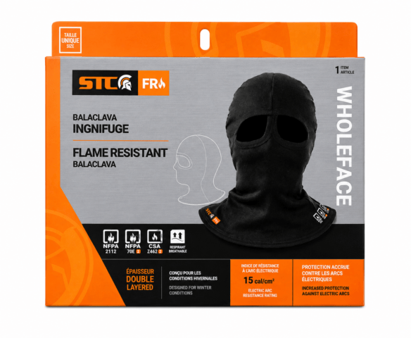 Cagoule ignifuge FR 15 cal/cm² Cat. 2 – STC Wholeface
