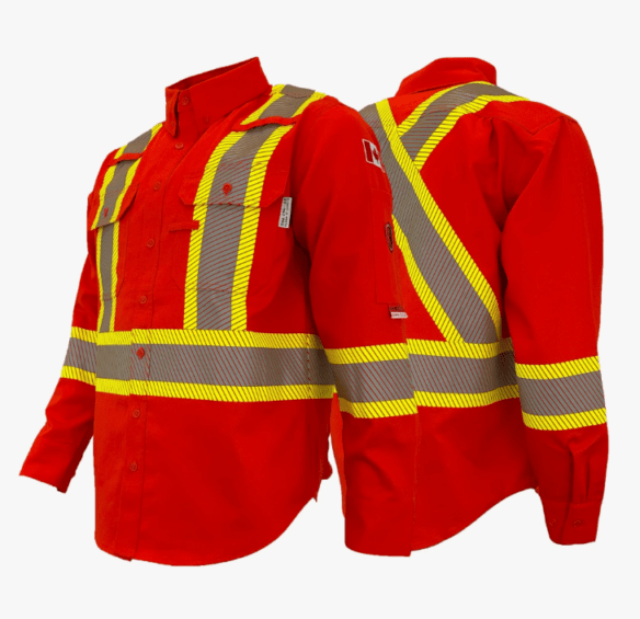 Chemise de travail FR/AR haute visibilité Atlas Guardian 4044OR