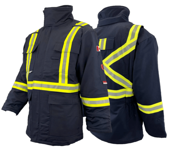Manteau d’hiver ignifuge FR/AR haute visibilité CAT 4 – Atlas Workwear 2191
