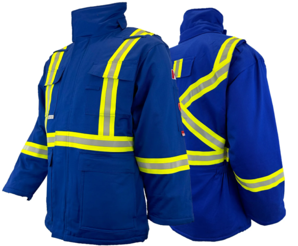 Manteau d’hiver ignifuge FR/AR haute visibilité CAT 4 – Atlas Workwear 2191