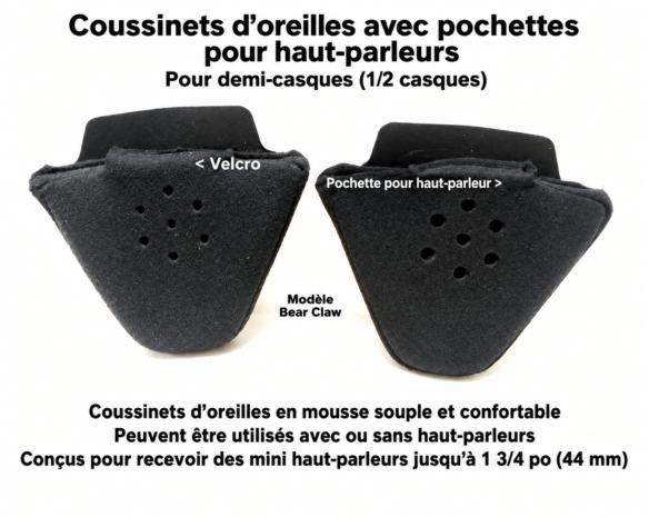 Coussinets d’oreilles pour casque GOGI avec pochettes pour haut-parleurs Coussinets d’oreilles pour casque GOGI avec pochettes pour haut-parleurs